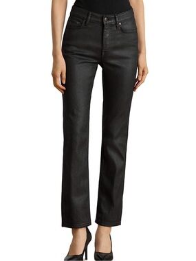 Lauren Ralph Lauren Black Straight-Leg Jeans ankle 30